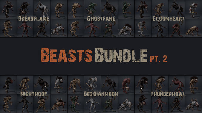 Beast Bundle Part 2 3D Model Collection