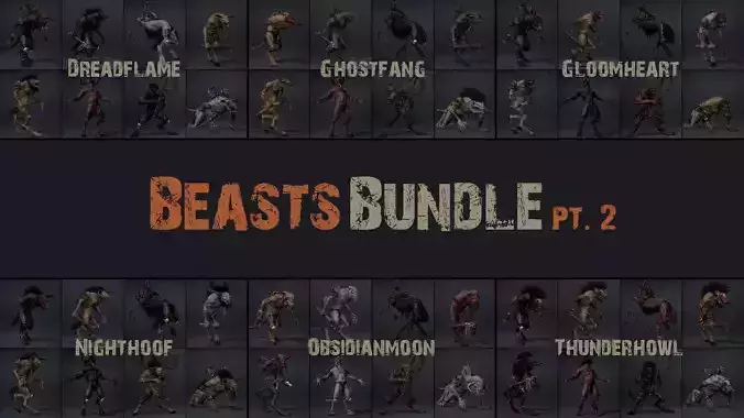 Beast Bundle Part 2 3D Model Collection