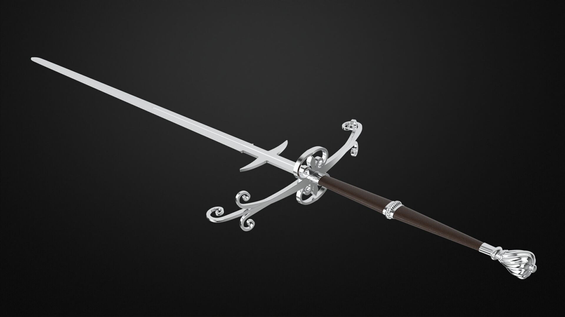 Weapons Encyclopedia 068 Zweihander 3D print model_1