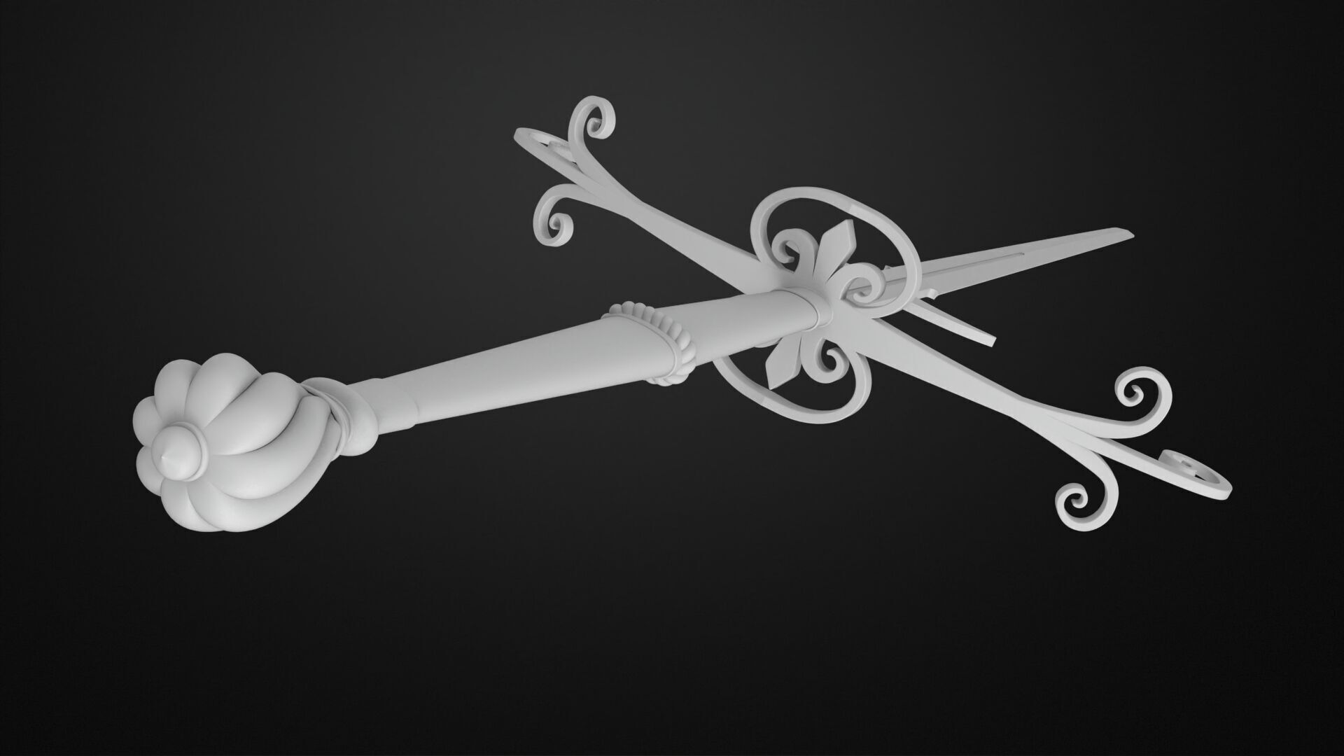 Weapons Encyclopedia 068 Zweihander 3D print model_8