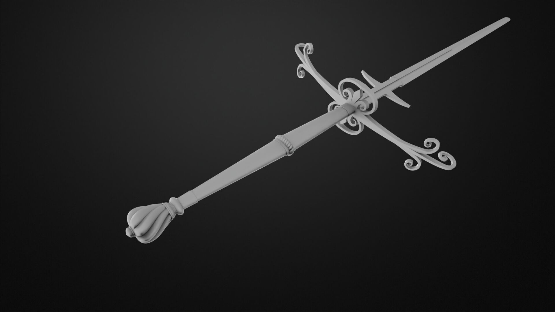 Weapons Encyclopedia 068 Zweihander 3D print model_6