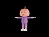 Stylized 3D Jack-o-Lantern Character - Pumpkin Head Halloween 3D model_1
