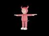 Stylized 3D Demon Character - Red Devil Cartoon with Trident 3D model_1