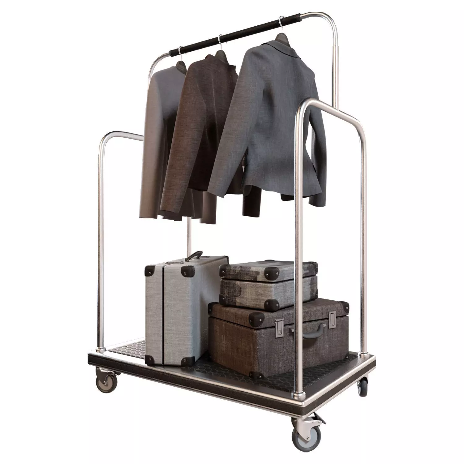 Hotel Cart Low-poly 3D model