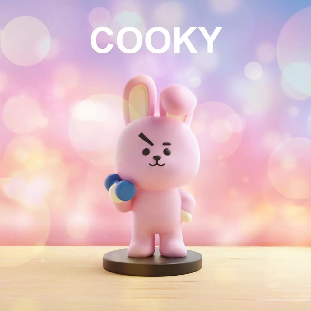 COOKY BT21 BTS 3D Printable Figure Cute Kpop Fan Toy 3D print model