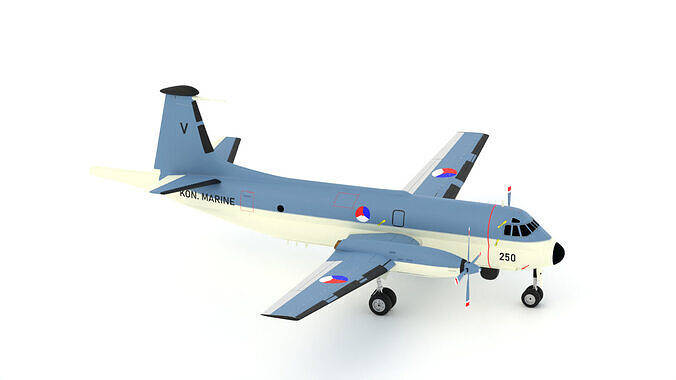 Dassault Breguet Br 1150 Atlantic - The Atlantique 2 Low-poly 3D model