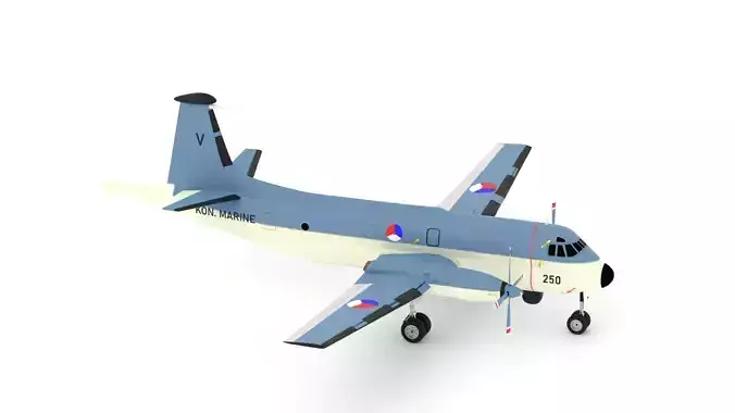 Dassault Breguet Br 1150 Atlantic - THE ATLANTIQUE 2 - Low-poly 3D model