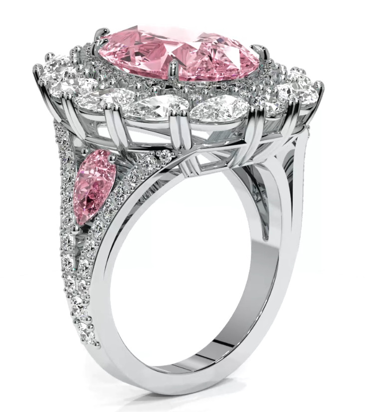 Luxury Pear ring 3D print model_27