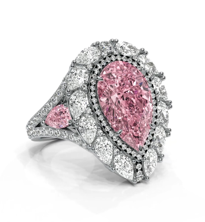 Luxury Pear ring 3D print model_20