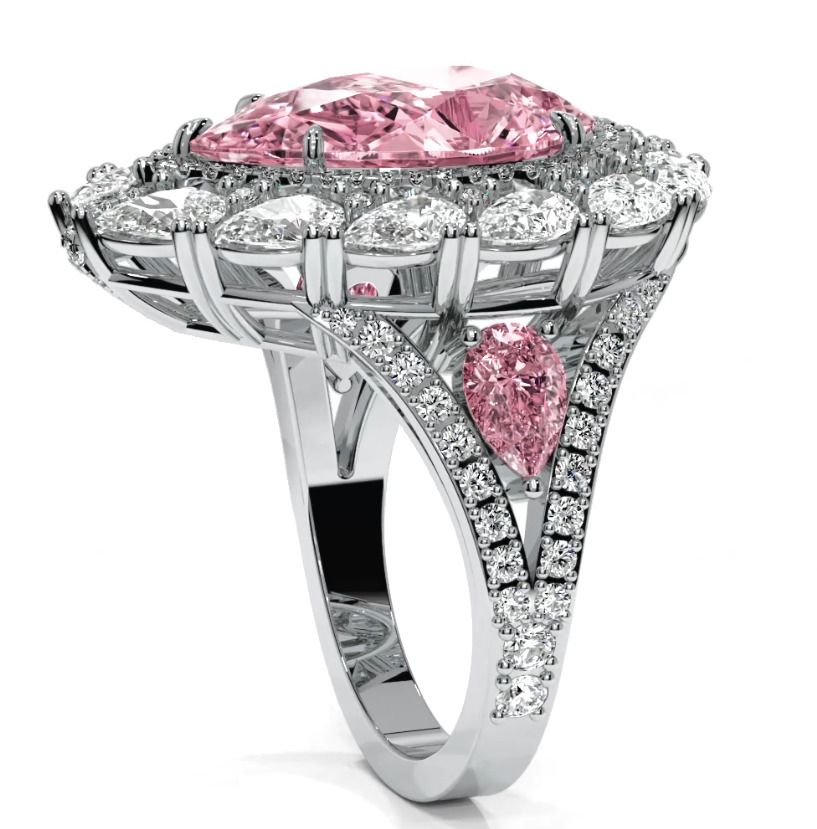 Luxury Pear ring 3D print model_25