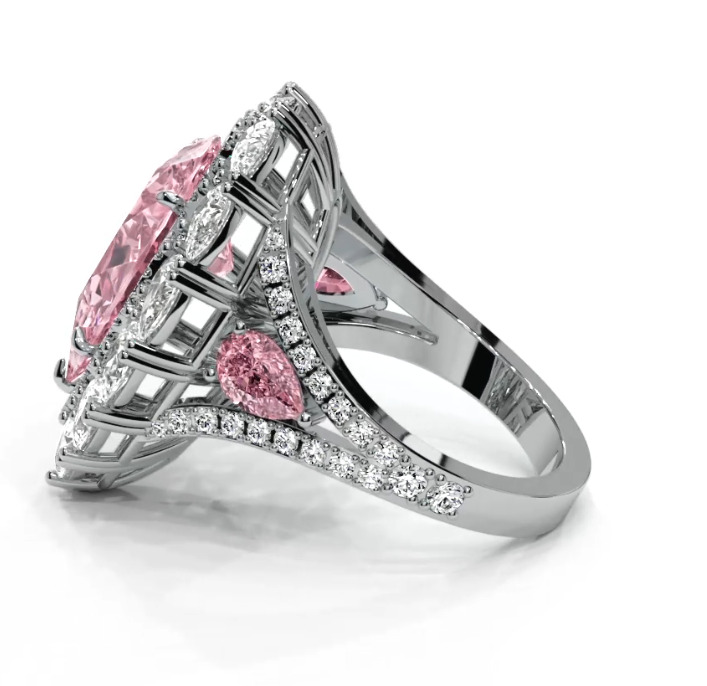 Luxury Pear ring 3D print model_24