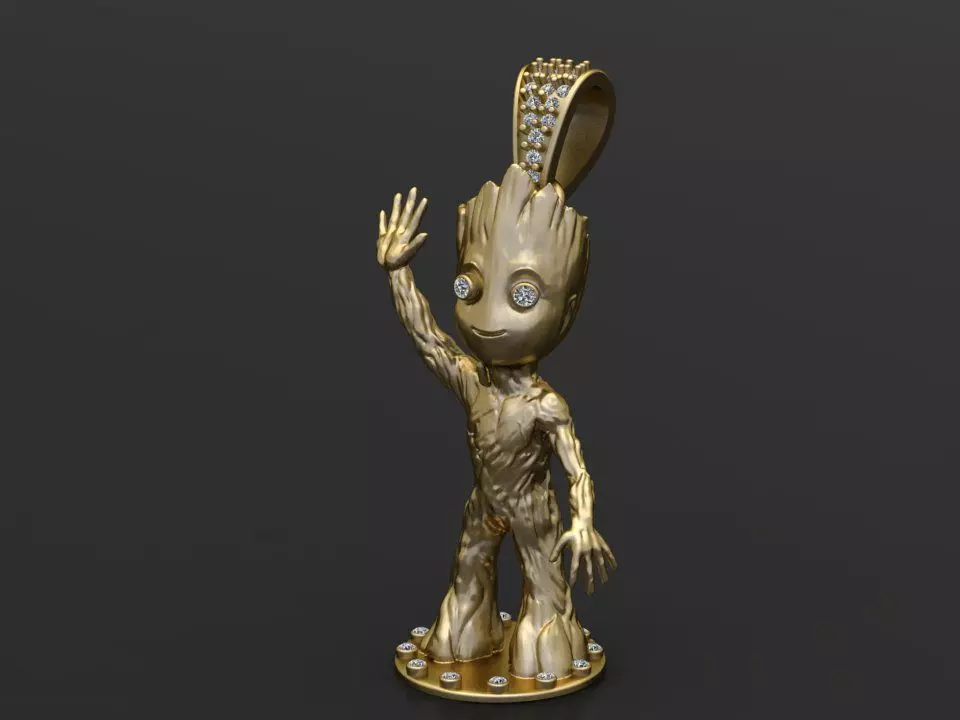 Character Gold Charm 3D print model