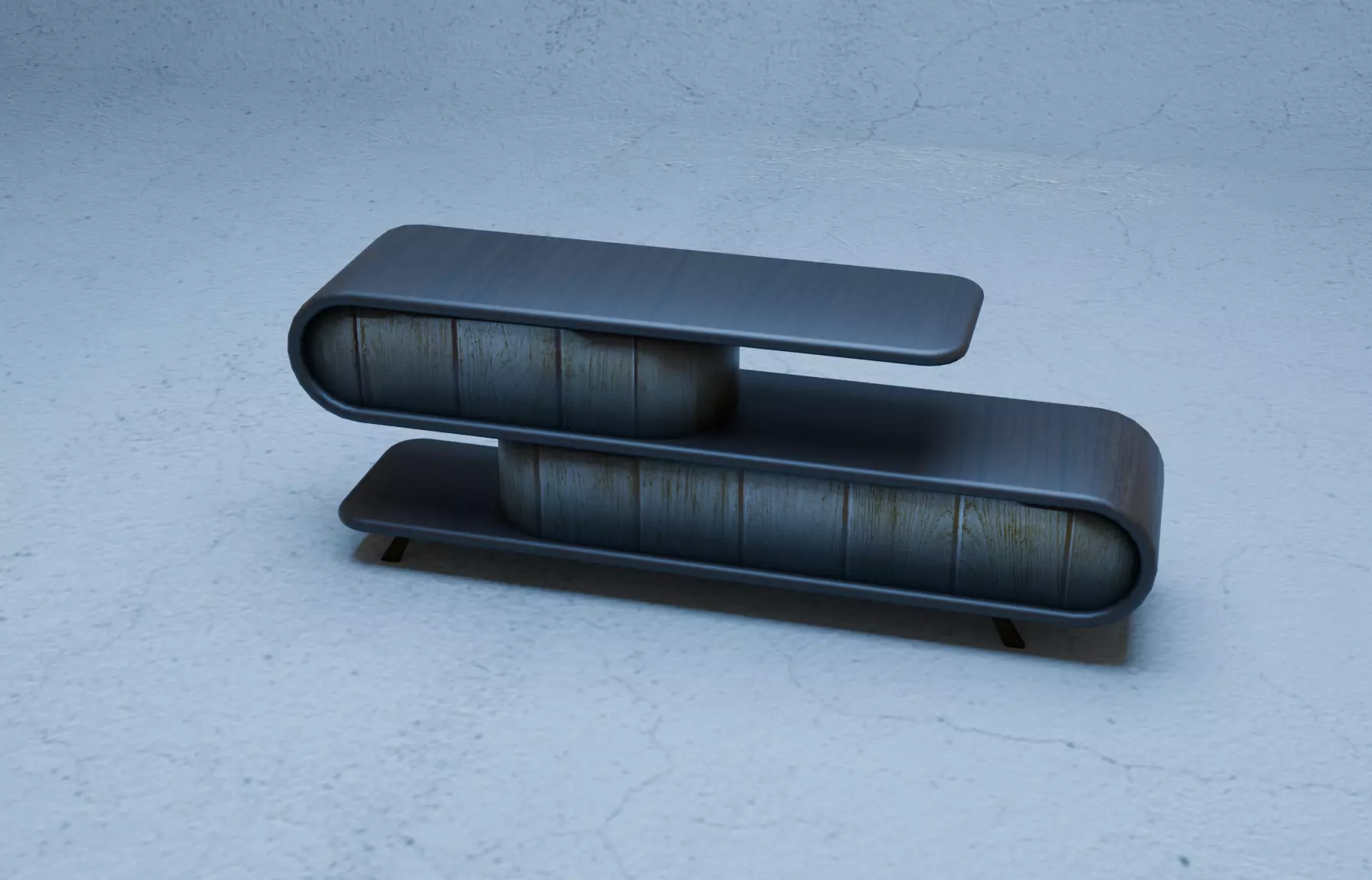 Cascade Curved Console Free low-poly 3D model