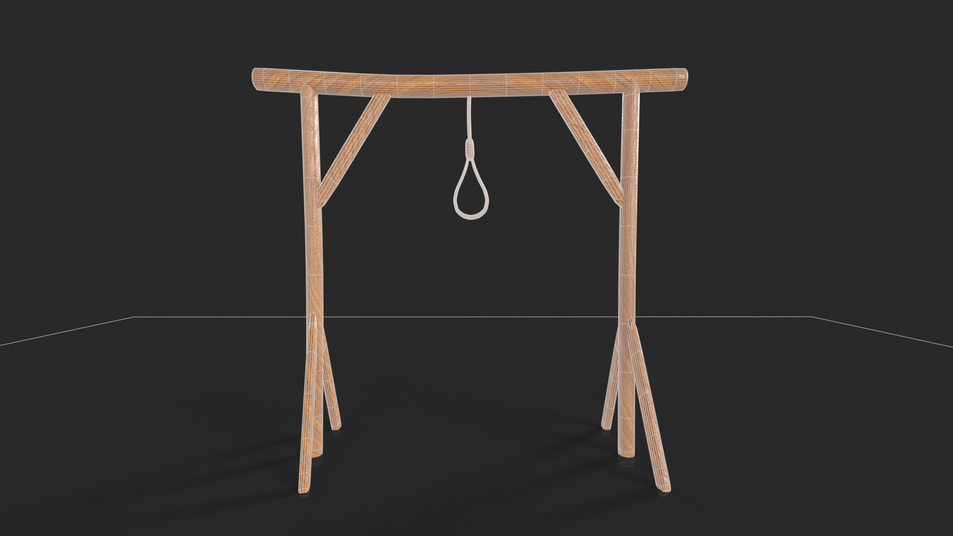 Gallow Low-poly 3D model_8