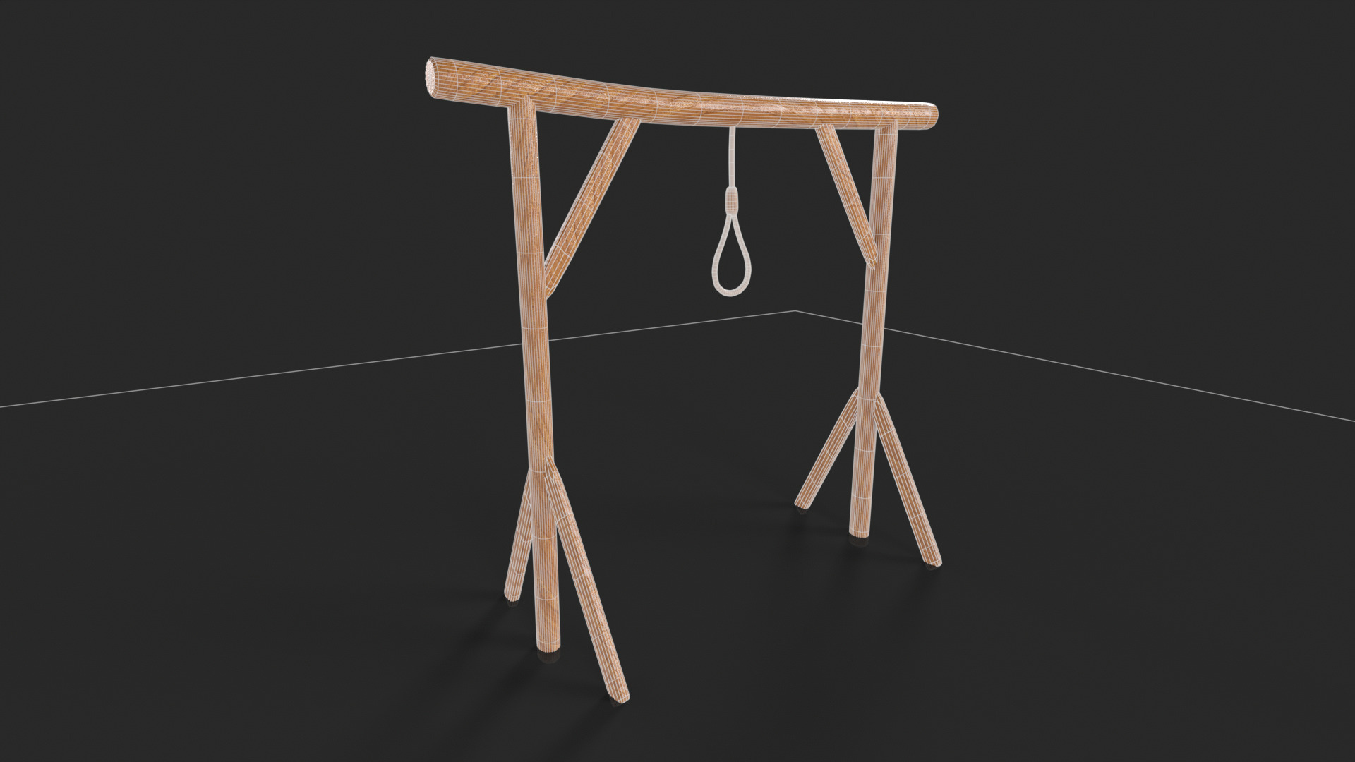 Gallow Low-poly 3D model_9