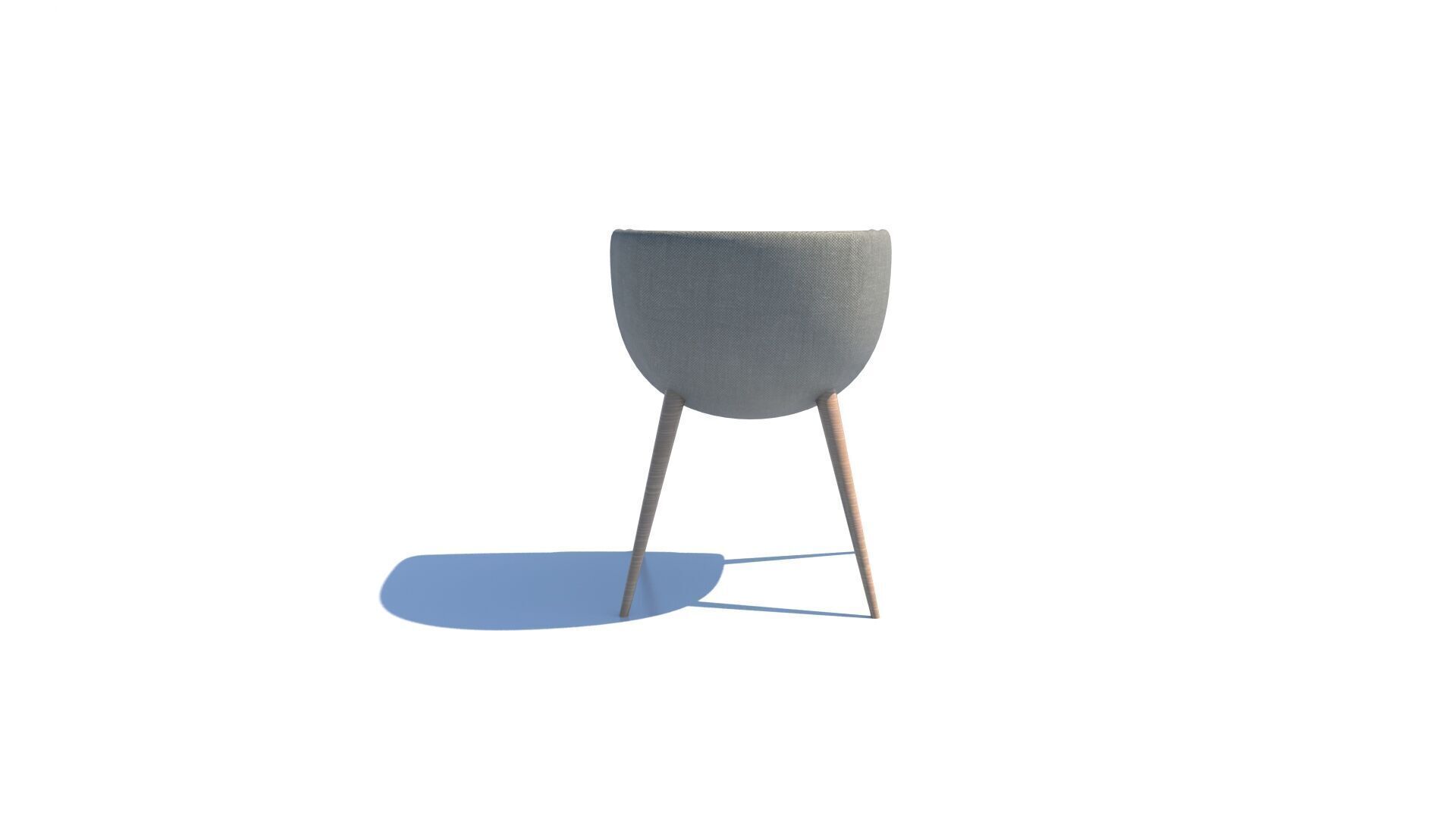 Soft Wooden Chair   Minimalist PBR Cushion Seat  Low Poly Low-poly 3D model_2