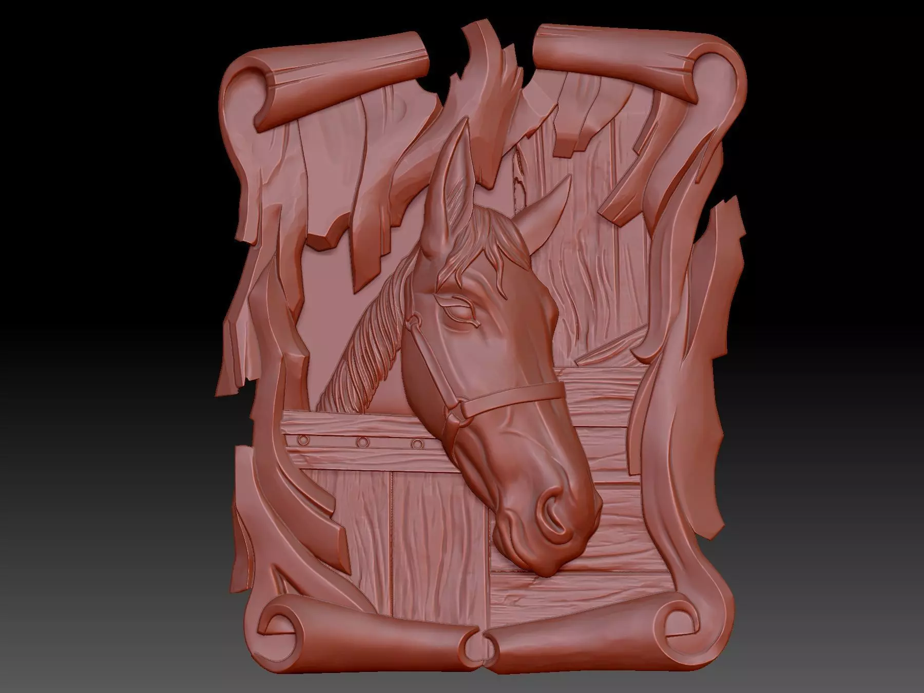 Horse 3D print model_0