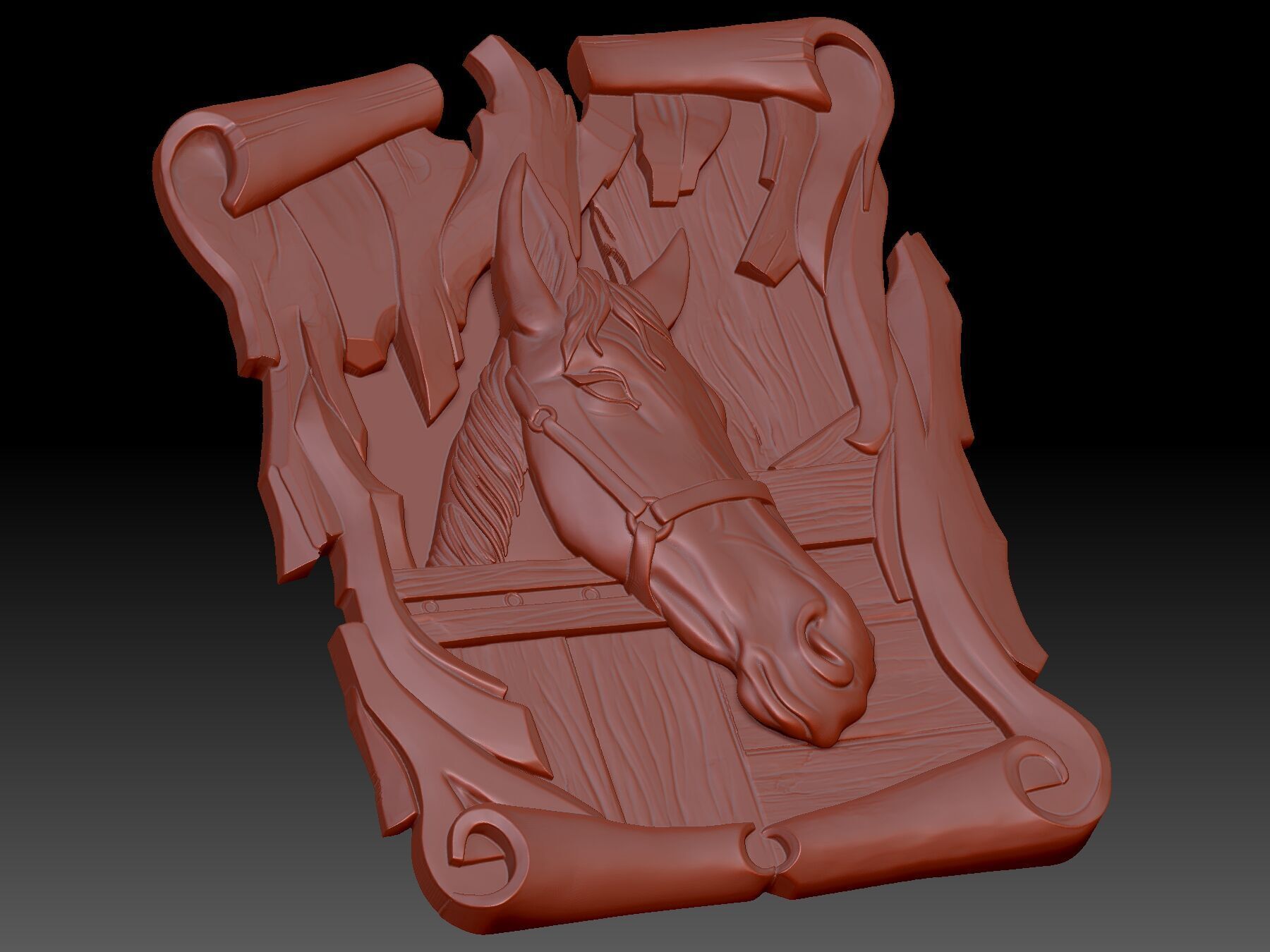 Horse 3D print model_3