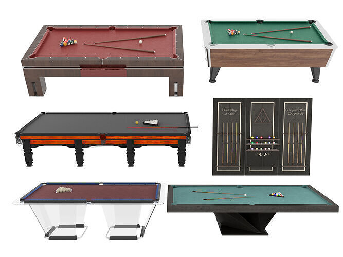 billiards Low-poly 3D model