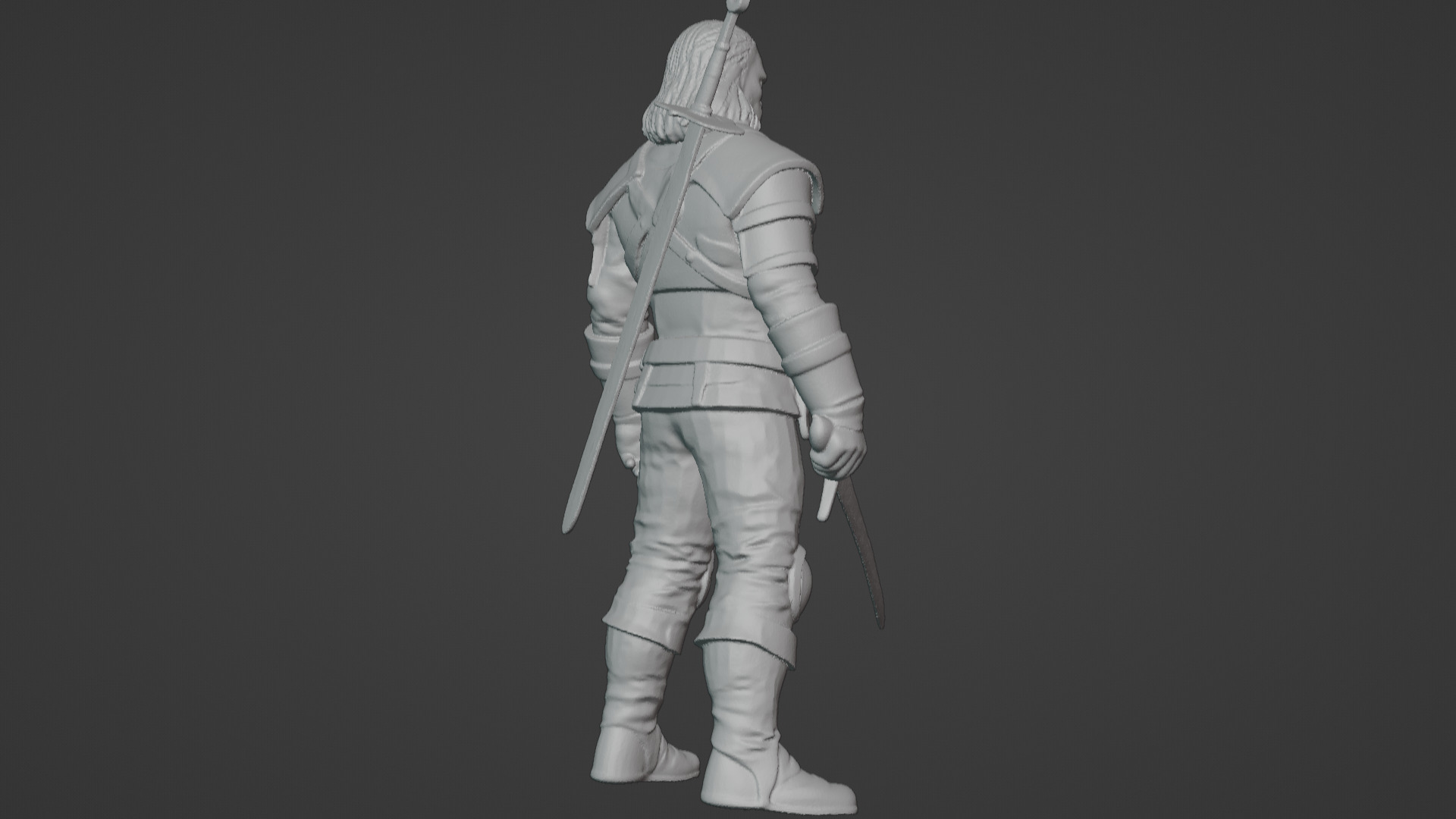 Monster Slayer Warrior- Printable Sculpture 3D print model_31