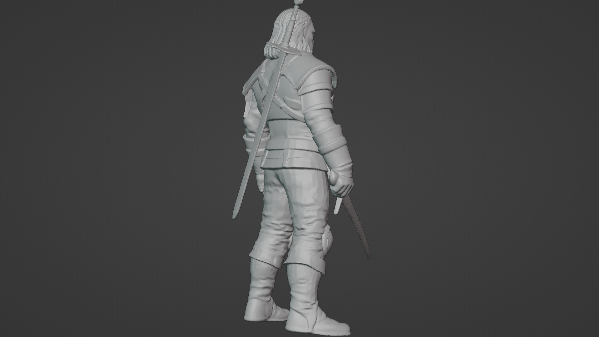 Monster Slayer Warrior- Printable Sculpture 3D print model_30