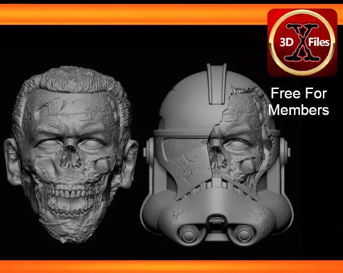Zombie Clone Trooper - Star Wars HeadSculpt Action Figure 3D print model