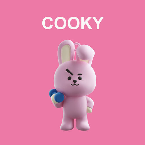 COOKY BT21 BTS Jungkook 3D Printable Keychain 3D print model