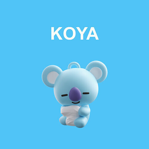KOYA BT21 3D Printable Keychain BTS RM Character 3D print model