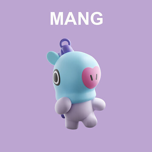 MANG BT21 3D Printable Keychain BTS J-Hope 3D print model