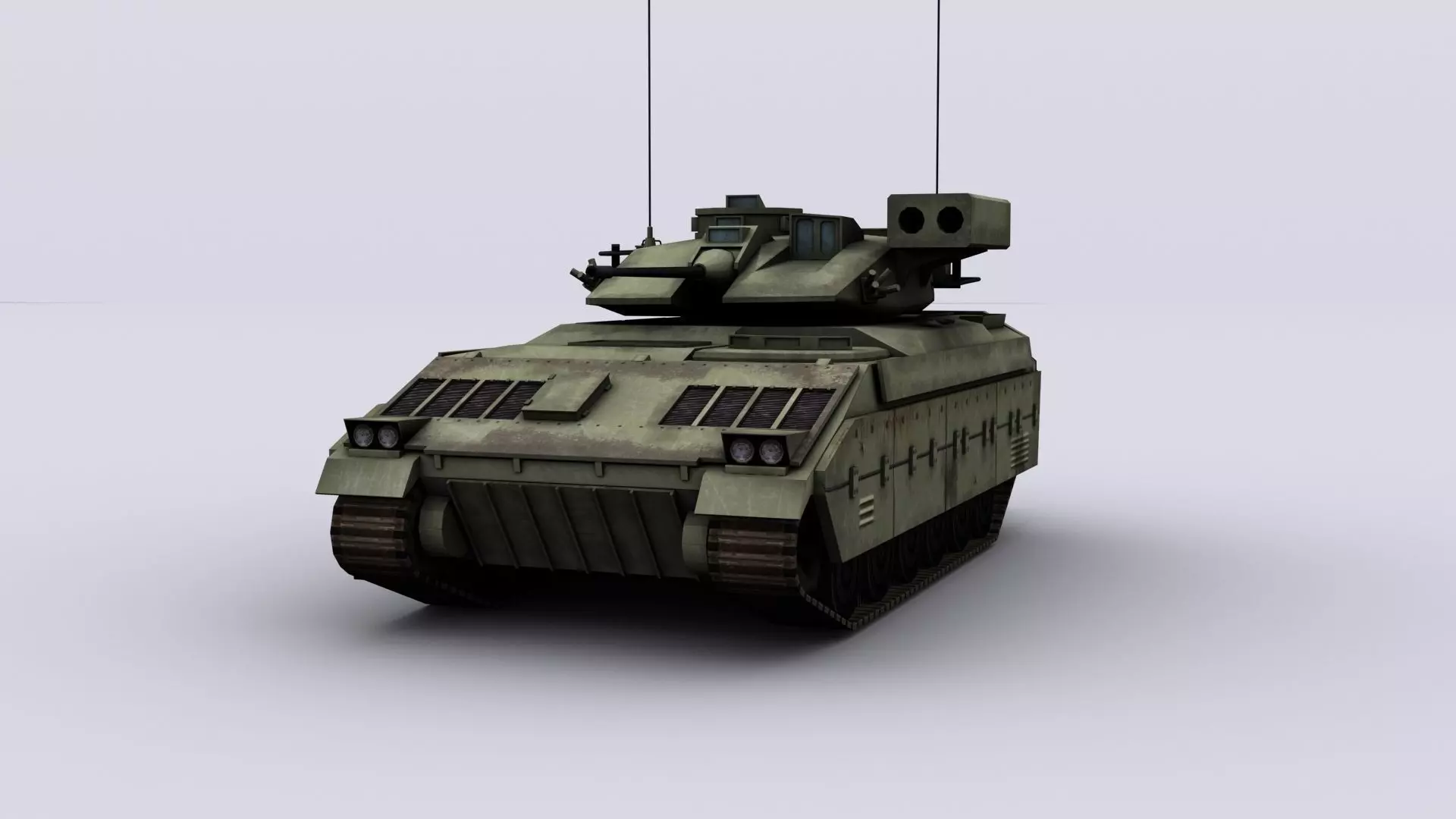 M2 Bradley Low-poly 3D model_0