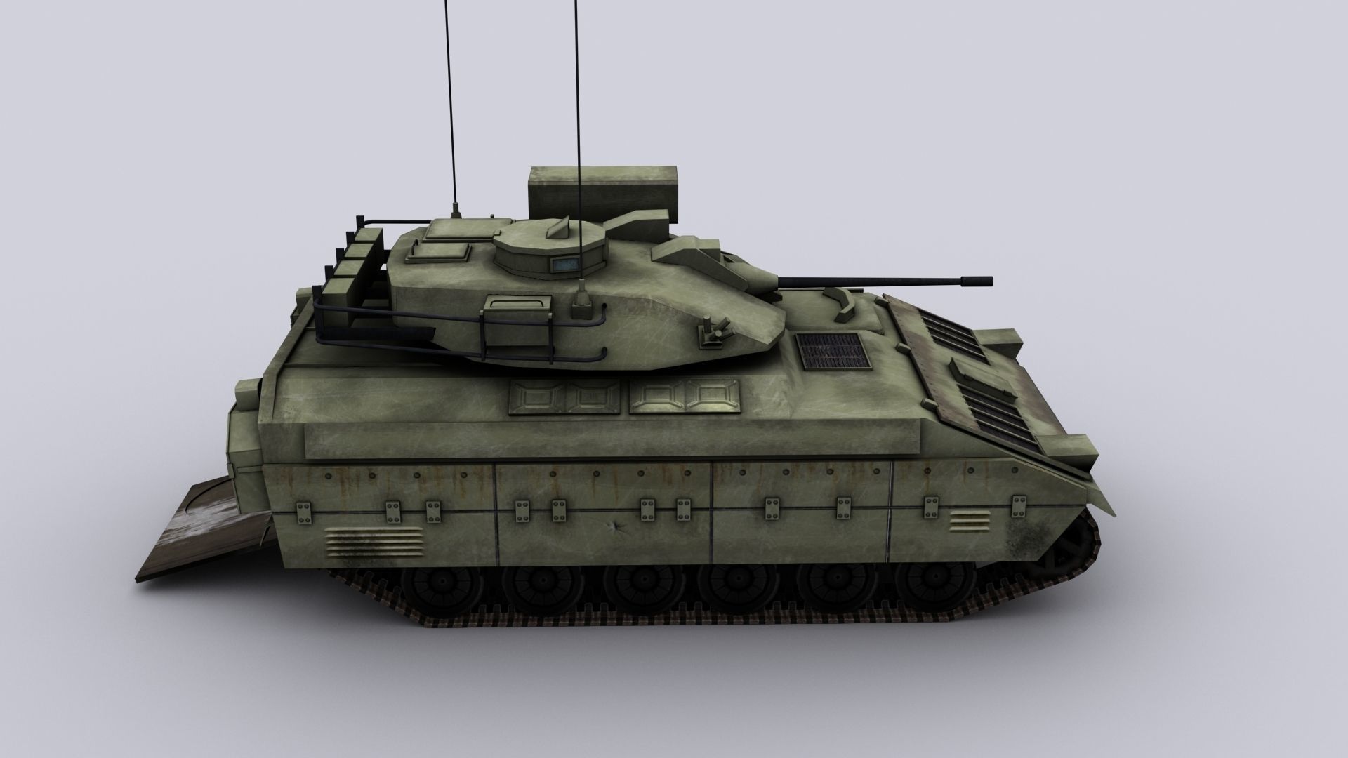 M2 Bradley Low-poly 3D model_2