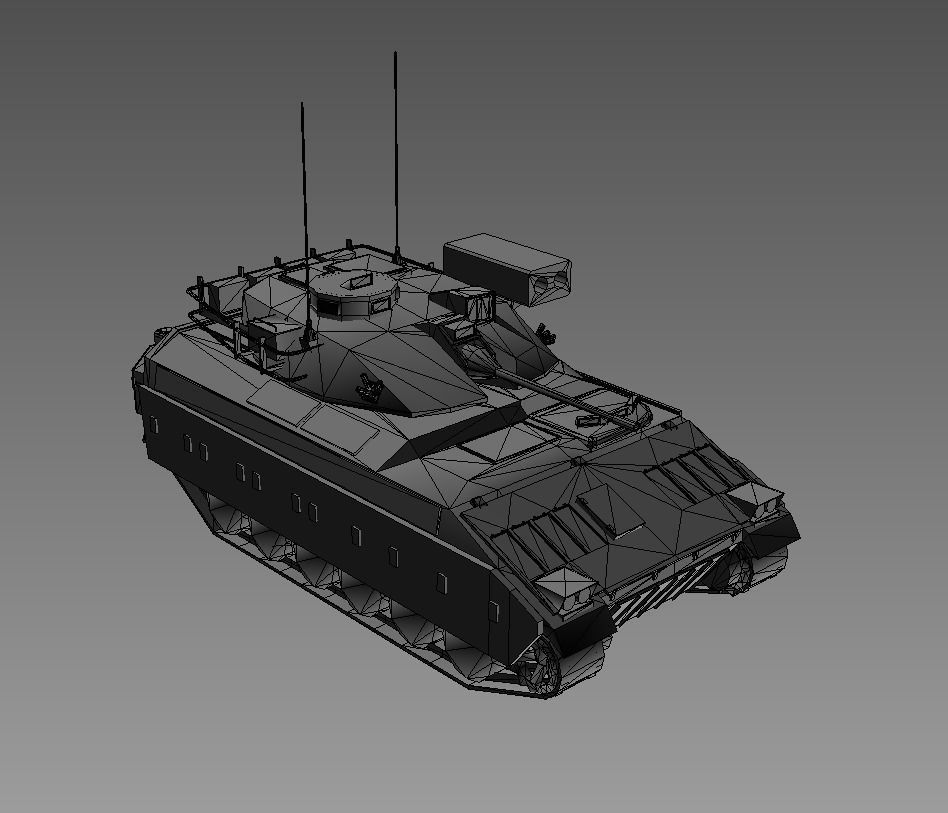 M2 Bradley Low-poly 3D model_6