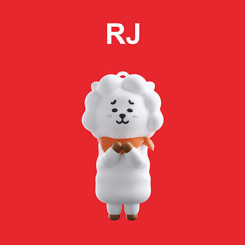 RJ BT21 3D Printable Keychain BTS Jin Character 3D print model