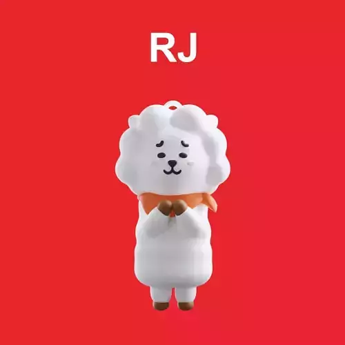 RJ BT21 3D Printable Keychain BTS Jin Character 3D print model