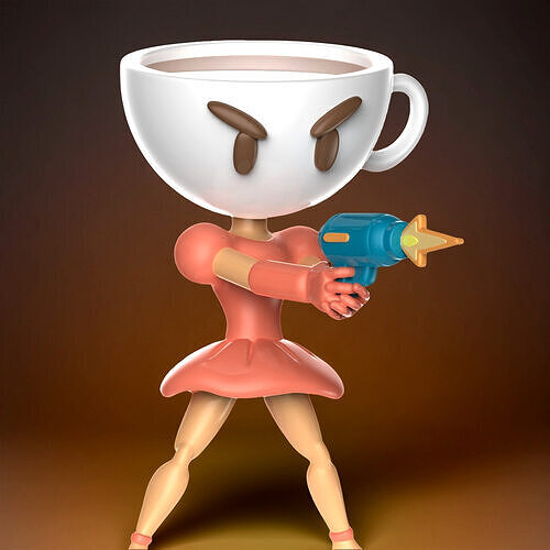 Ballerina Cappuccina Italian brainrot Fan Art 3D print model