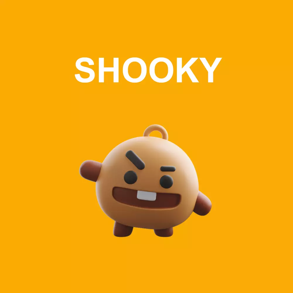 SHOOKY BT21 3D Printable Keychain BTS SUGA Character 3D print model