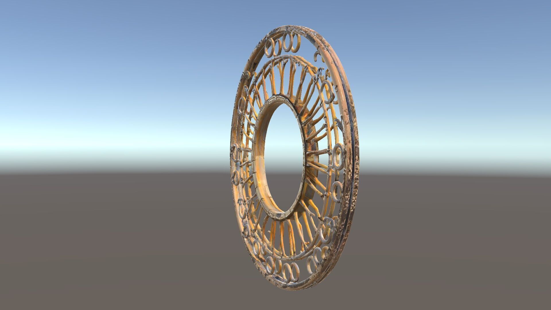 Rustic Circular Metal Wall Decor Model Pack Low-poly 3D model_34