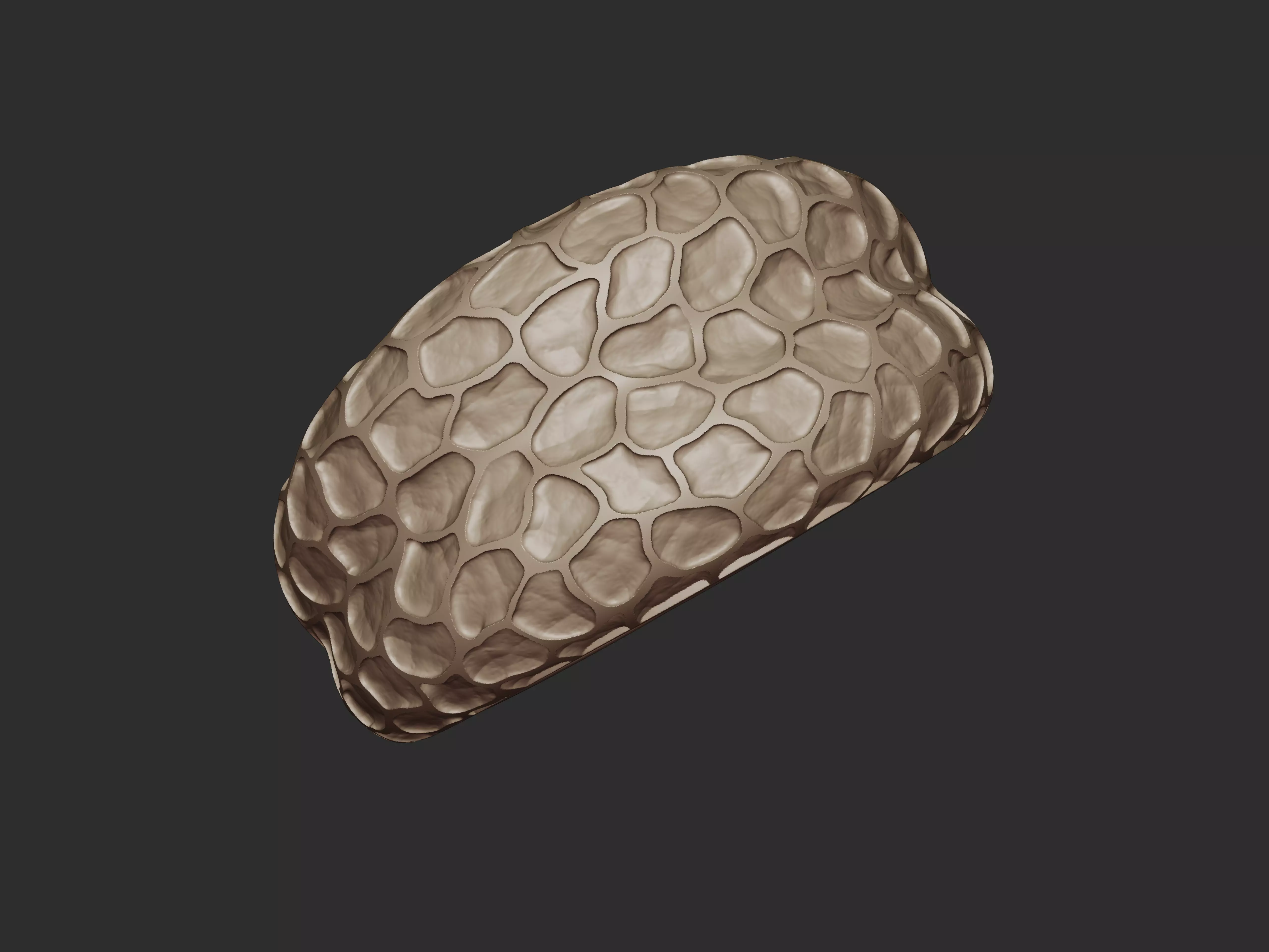Intaglio Cobblestone Style Ring 3D print model_10