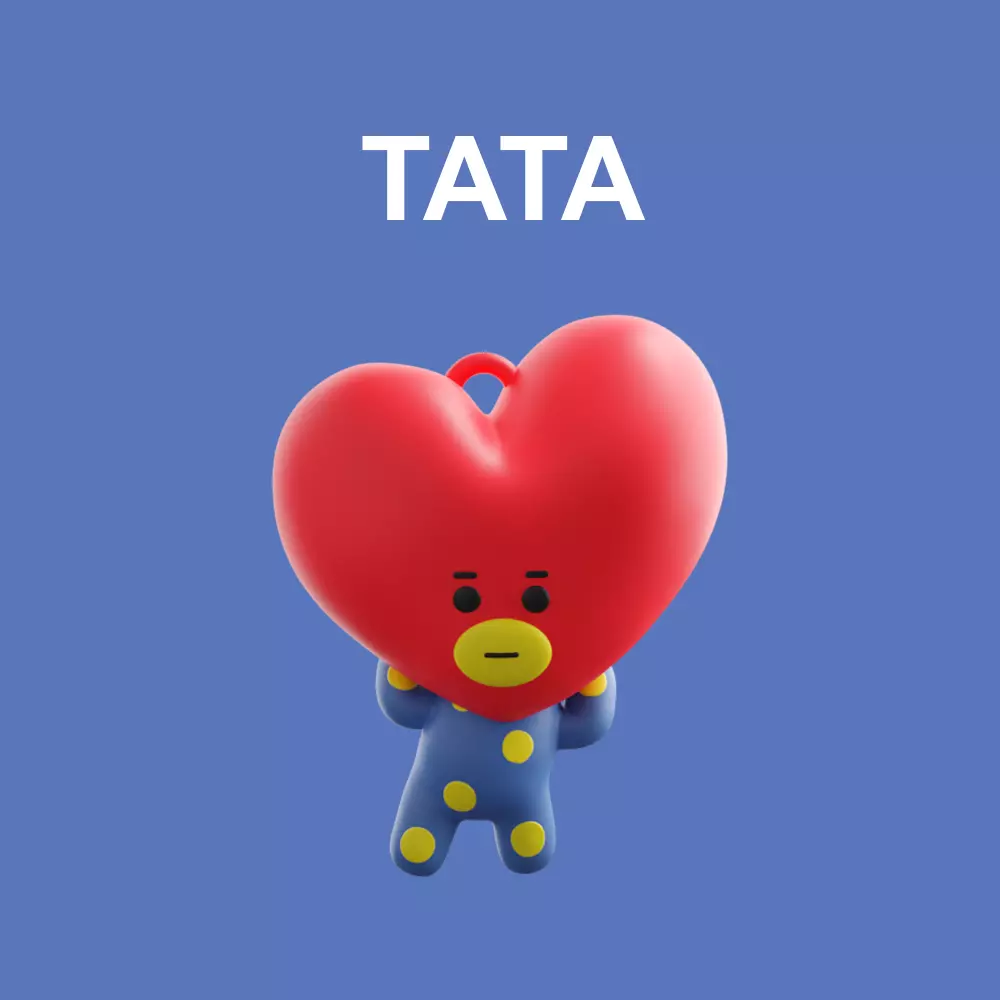 TATA BT21 3D Printable Keychain BTS V Character 3D print model