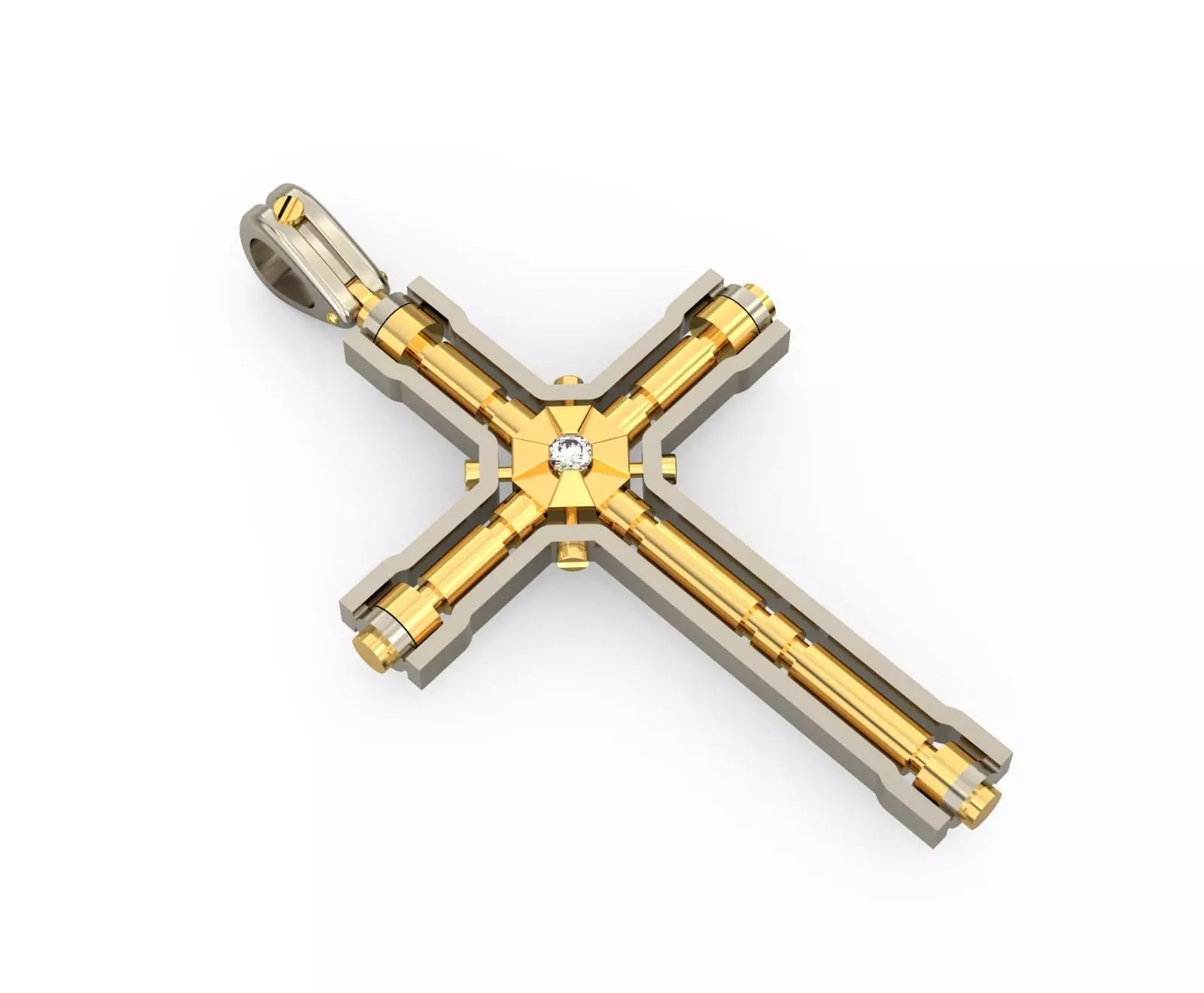 Diamond Cross 3D print model E 10 3D print model_0