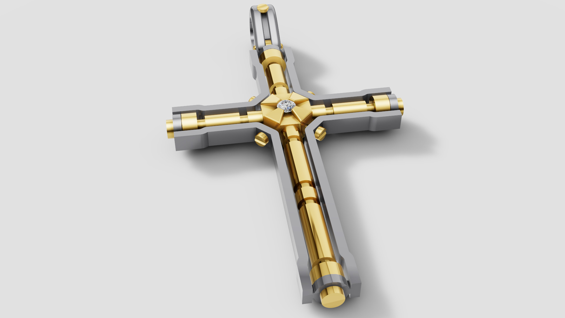Diamond Cross 3D print model E 10 3D print model_1