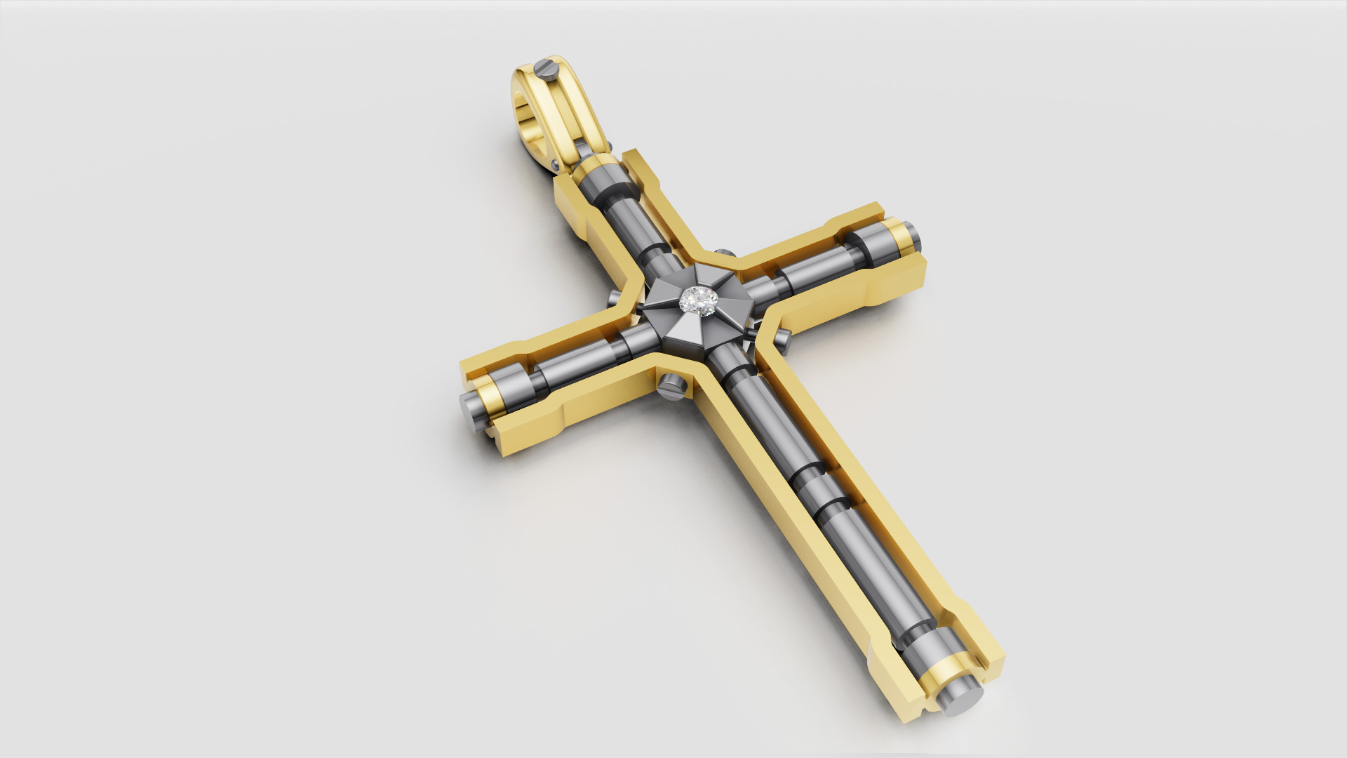 Diamond Cross 3D print model E 10 3D print model_11