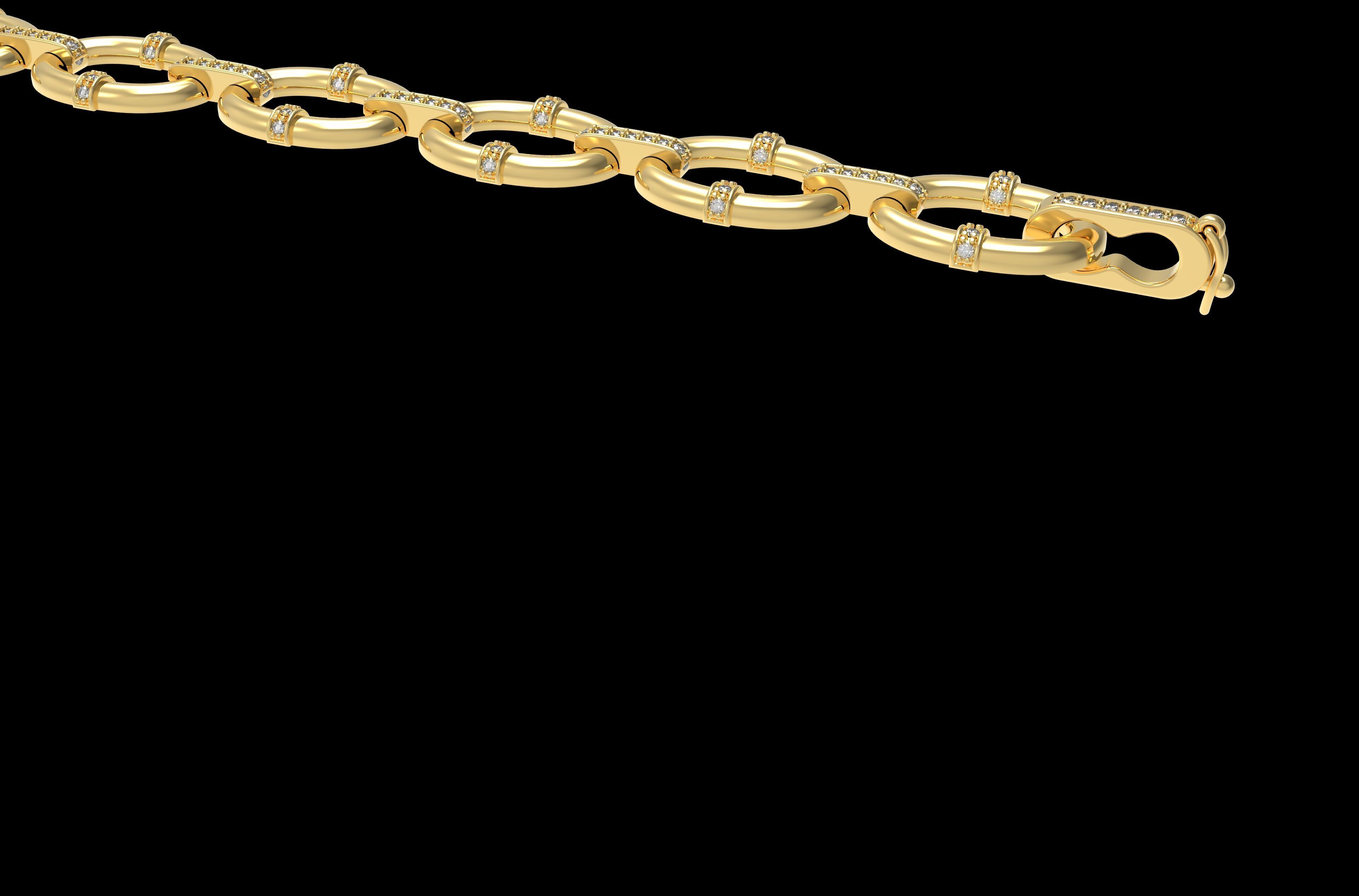 Oval Link Chain Bracelet 3D print model_6