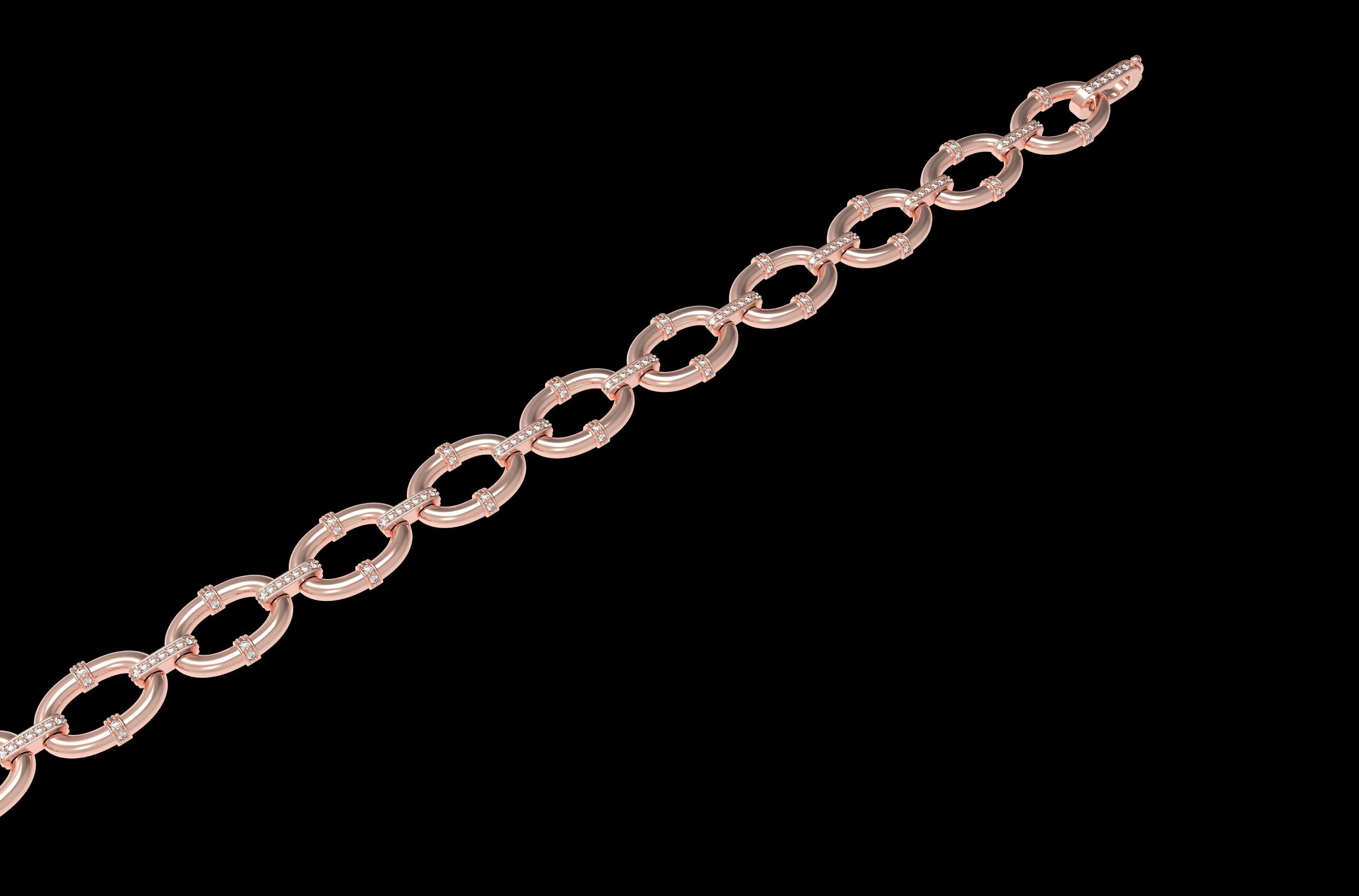 Oval Link Chain Bracelet 3D print model_23