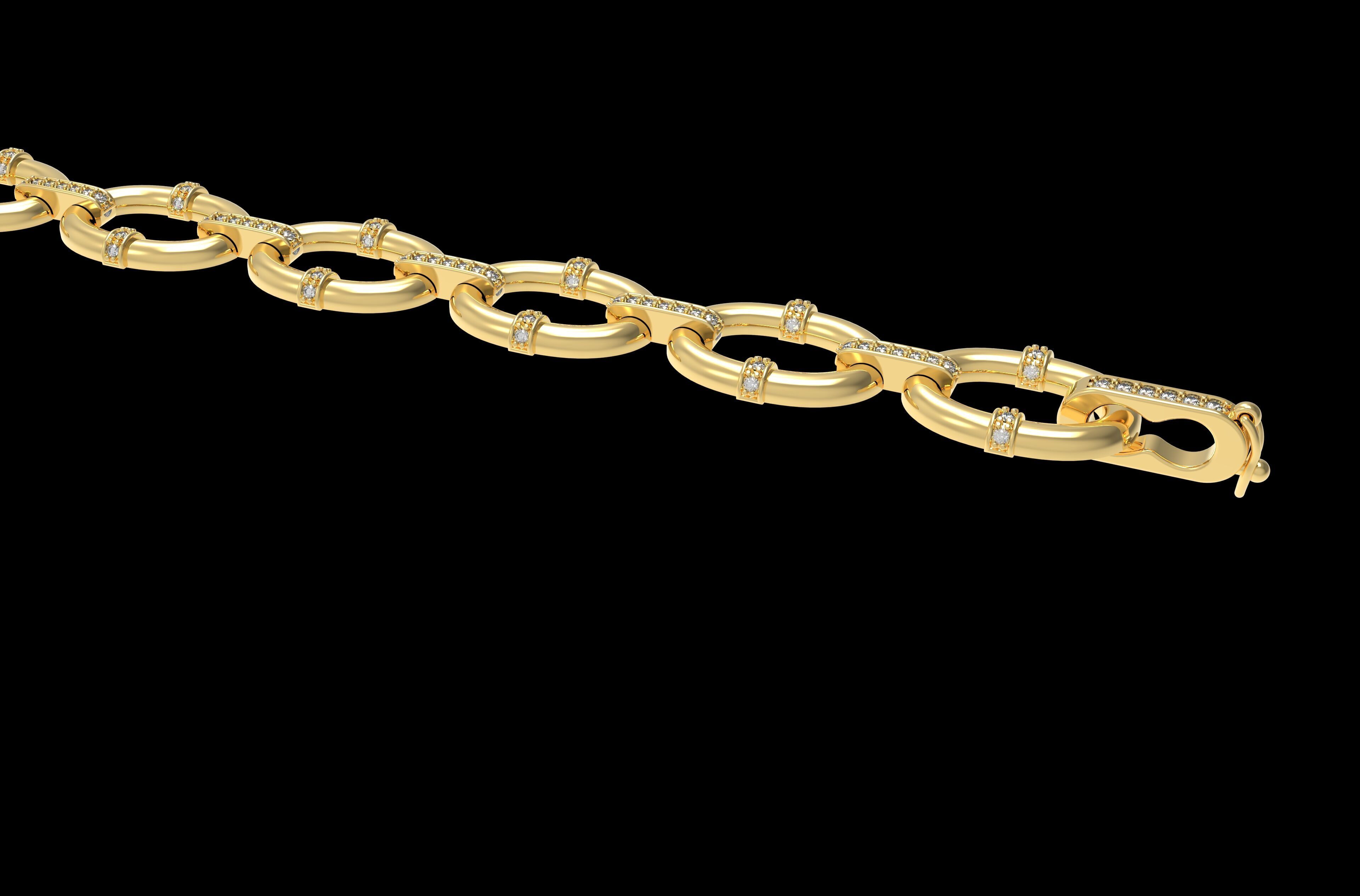 Oval Link Chain Bracelet 3D print model_5