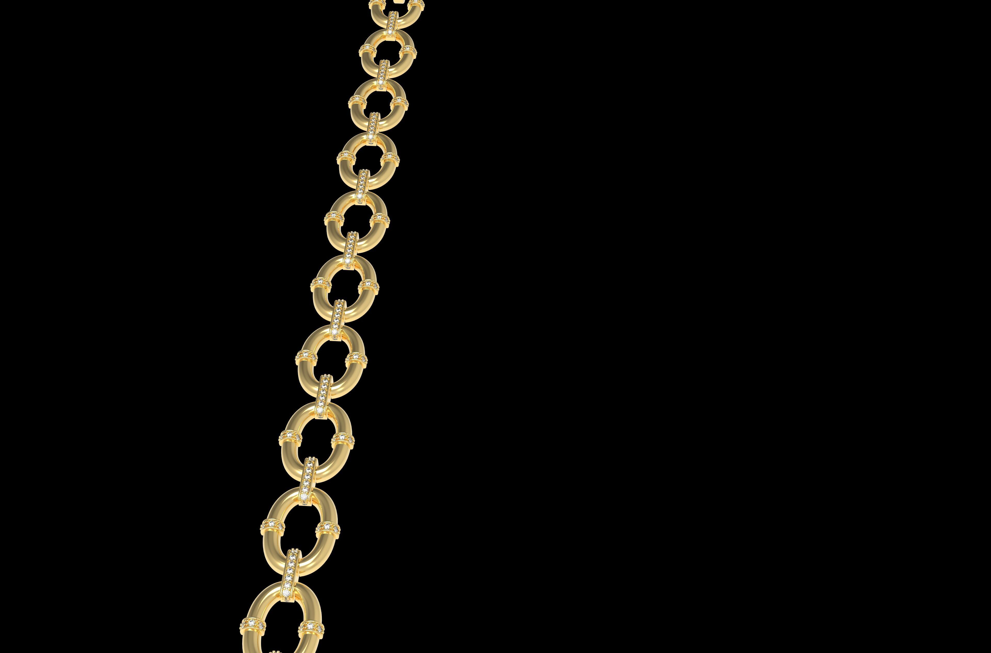 Oval Link Chain Bracelet 3D print model_24
