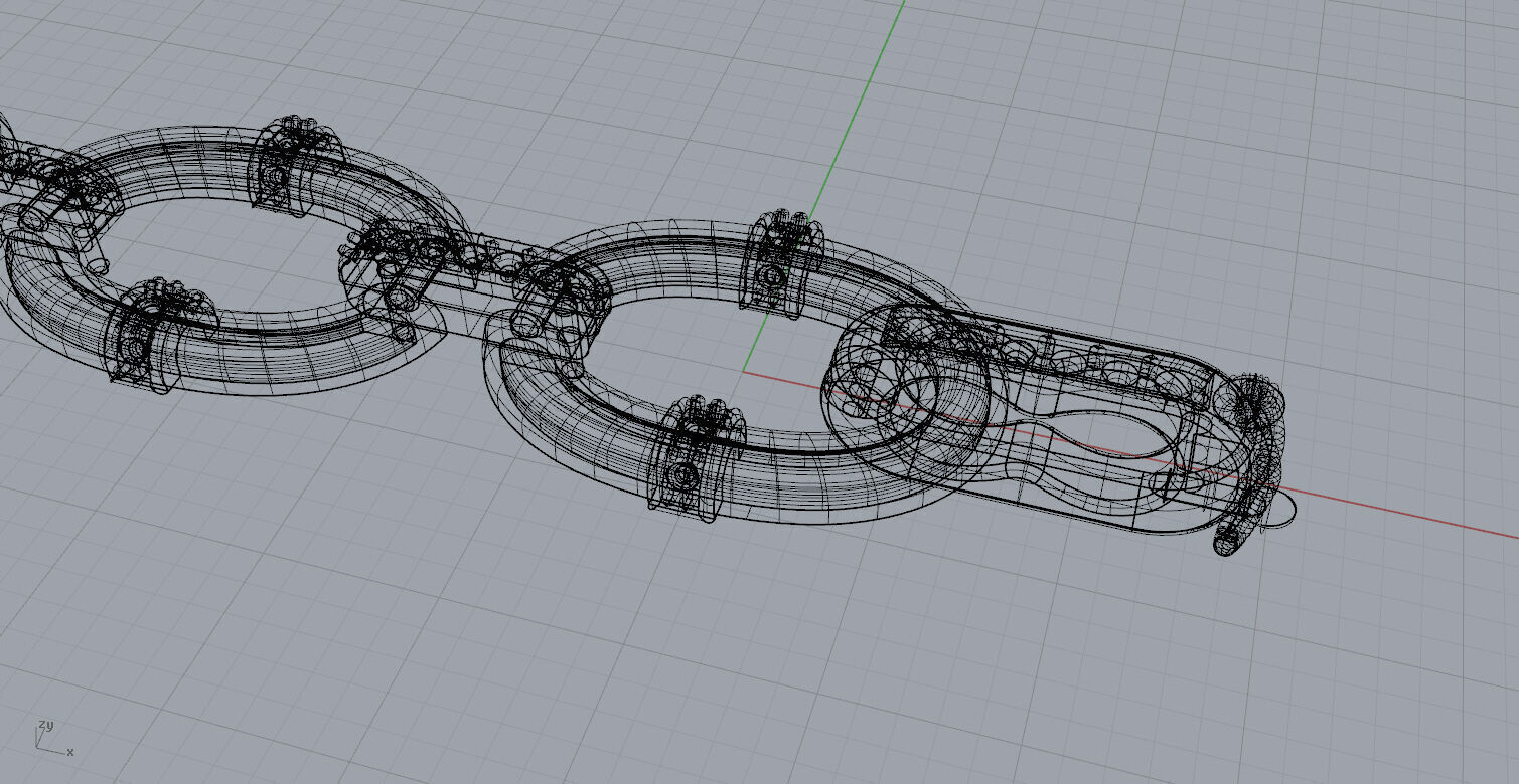 Oval Link Chain Bracelet 3D print model_13