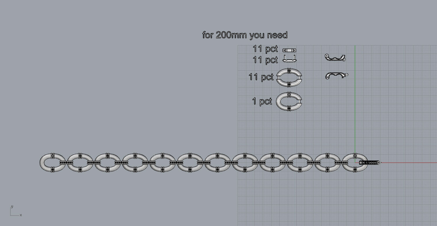 Oval Link Chain Bracelet 3D print model_11