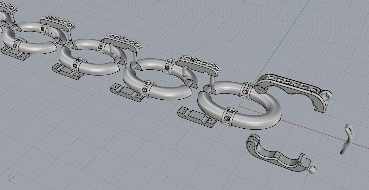 Oval Link Chain Bracelet 3D print model_12