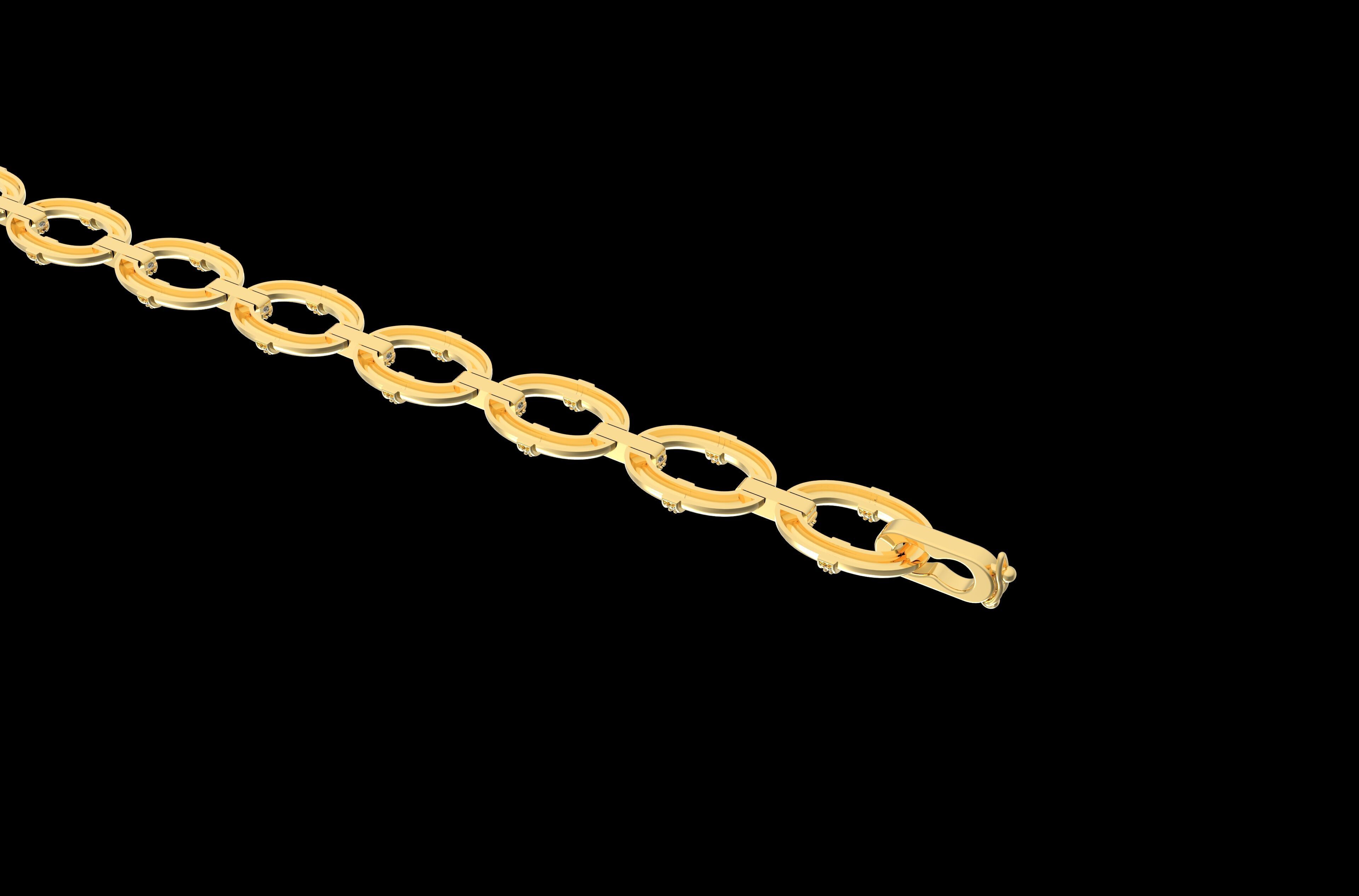Oval Link Chain Bracelet 3D print model_22